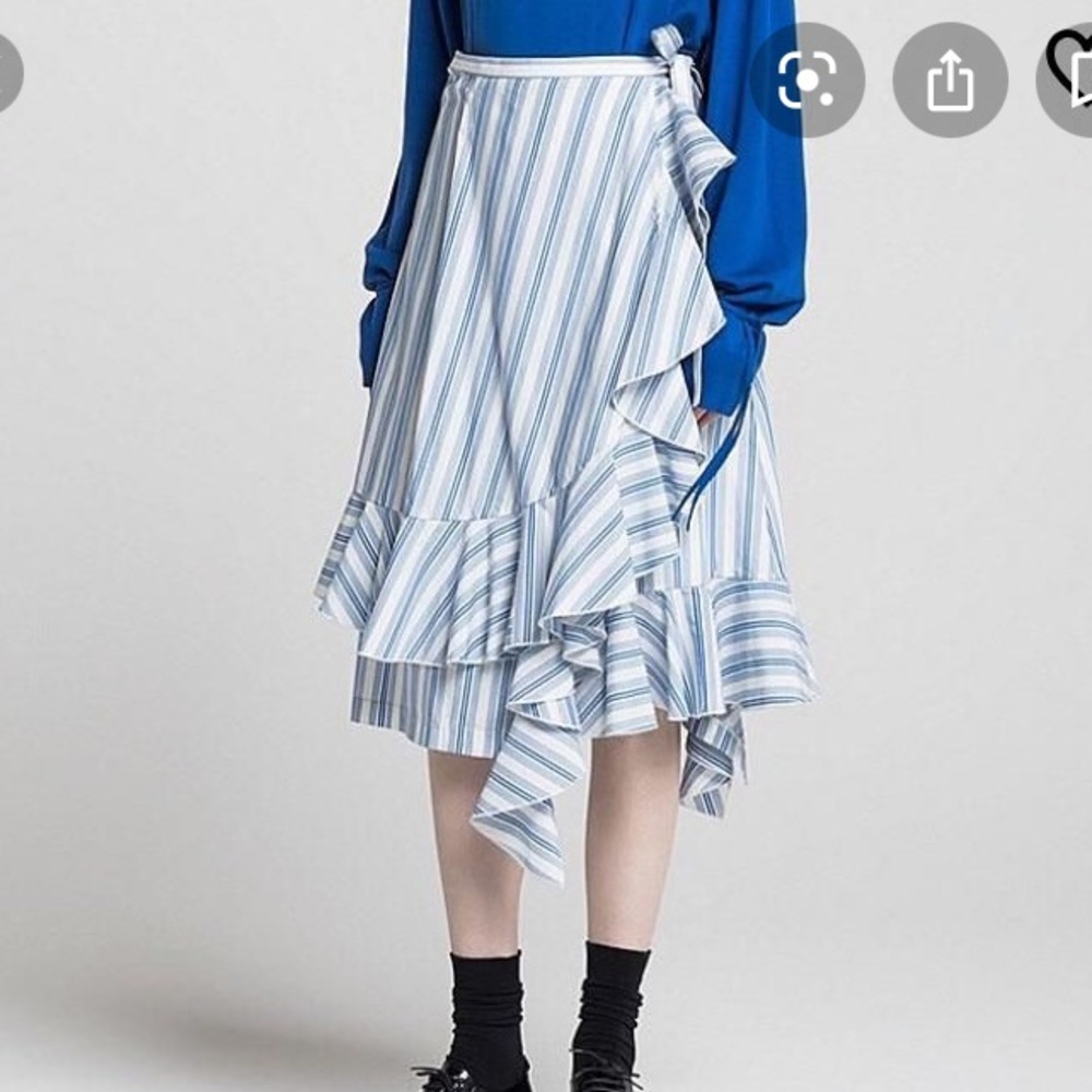 Wrap Skirt Blue Striped JW Anderson x Uniqlo - Picture 2 of 7